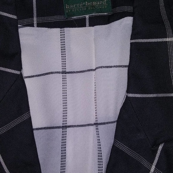 Harvé Bernard/Bernard Holtzman window pane blazer - Picture 3 of 4